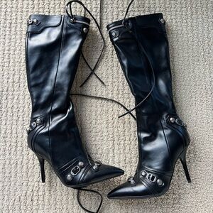 Black Knee High Boots